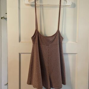 Brown Checkered Skort